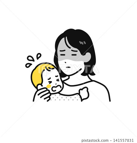 Mothers suffering from postpartum depression Mothers suffering from postpartum depression 141557831