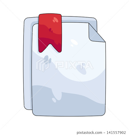Illustration of document with bookmark Illustration of document with bookmark 141557902