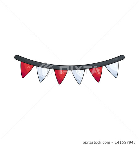 Illustration of red and white bunting Illustration of red and white bunting 141557945