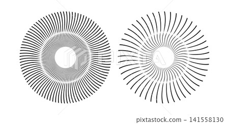 Circle Rotation and Sun Icons. Design Element Set. Circle Rotation and Sun Icons. Design Element Set. 141558130