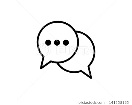 Chat message icon. Chat speech bubble, Social media message icon Chat message icon. Chat speech bubble, Social media message icon 141558165