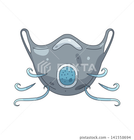 Illustration of protective pollution mask Illustration of protective pollution mask 141558694