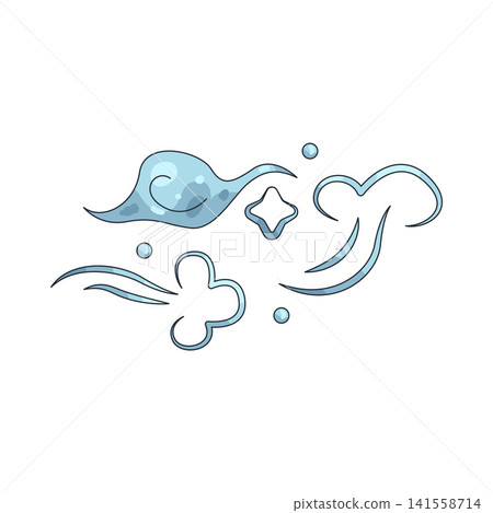 Illustration of windy swirls Illustration of windy swirls 141558714