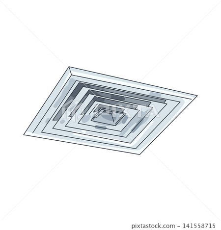 Illustration of ceiling air diffuser Illustration of ceiling air diffuser 141558715