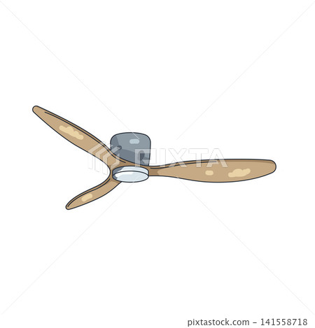 Illustration of ceiling fan Illustration of ceiling fan 141558718