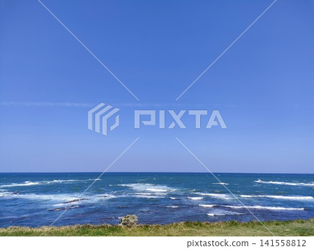 A sea and sky landscape with space for copying. A sea and sky landscape with space for copying. 141558812