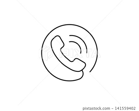 Thin line call icon for contact us. Phone call icon Thin line call icon for contact us. Phone call icon 141559402