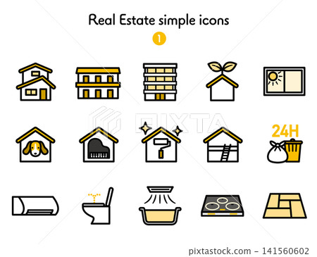 Simple Icon Collection: Real Estate 1 141560602