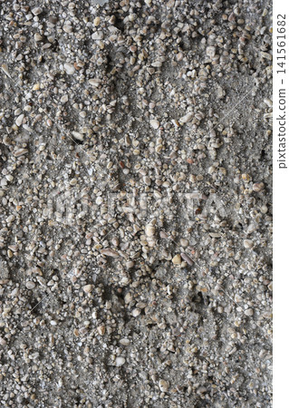 Macro texture of exposed aggregate concrete wall background 141561682