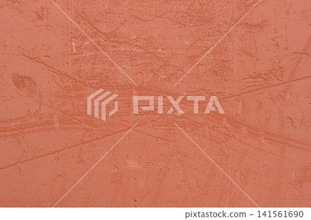 Scratched terracotta flower pot surface texture full frame. Scratched terracotta flower pot surface texture full frame. 141561690
