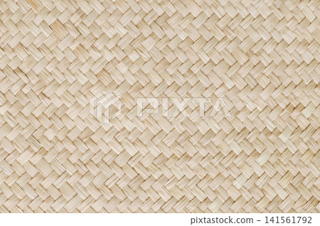 Pattern of reed weaving mat with vintage style for background and design art work. 141561792