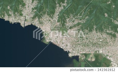 Top-down aerial illustration of Port of Spain, Trinidad and Tobago Top-down aerial illustration of Port of Spain, Trinidad and Tobago 141561912
