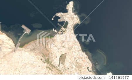 Top-down aerial illustration of Djibouti, Djibouti 141561977