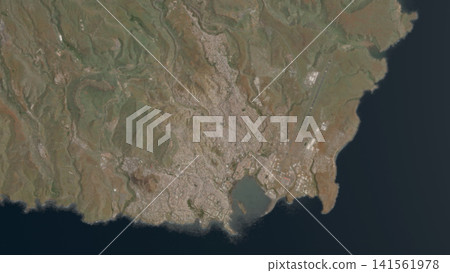 Top-down aerial illustration of Praia, Cabo Verde 141561978