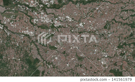 Top-down aerial illustration of San Jose, Costa Rica Top-down aerial illustration of San Jose, Costa Rica 141561979