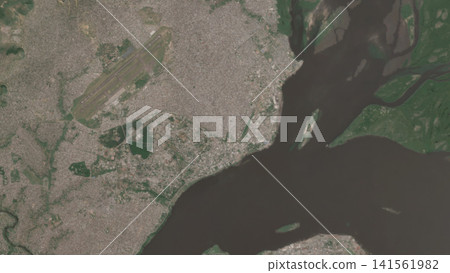 Top-down aerial illustration of Brazzaville, Republic of the Congo Top-down aerial illustration of Brazzaville, Republic of the Congo 141561982
