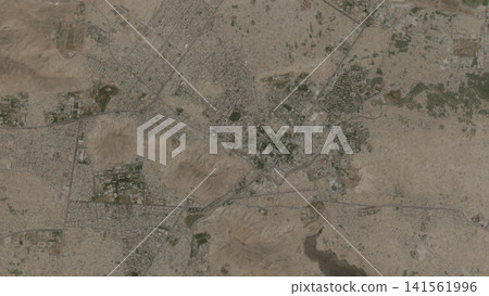 Top-down aerial illustration of Kabul, Afghanistan Top-down aerial illustration of Kabul, Afghanistan 141561996