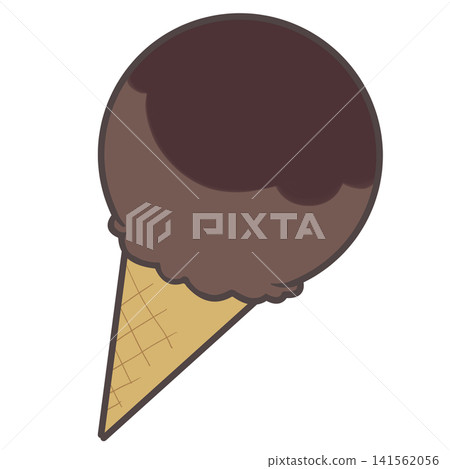Chocolate-covered ice cream Chocolate-covered ice cream 141562056