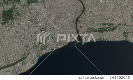 Top-down aerial illustration of Santo Domingo, Dominican Republic Top-down aerial illustration of Santo Domingo, Dominican Republic 141562066