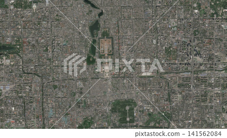 Top-down aerial illustration of Beijing, China 141562084