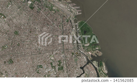 Top-down aerial illustration of Buenos Aires, Argentina Top-down aerial illustration of Buenos Aires, Argentina 141562085