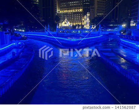 The Blue Pool (River of Life) in Kuala Lumpur, Malaysia, is a perfect spot for Instagram photos. 141562087