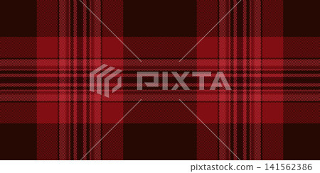 Hat textile tartan vector, backdrop plaid fabric check. Jersey seamless texture background pattern in red and black colors. 141562386