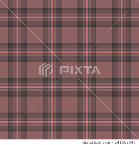American plaid textile tartan, front check seamless vector. Canvas fabric pattern background texture in pastel and red colors. American plaid textile tartan, front check seamless vector. Canvas fabric pattern background texture in pastel and red colors. 141562545