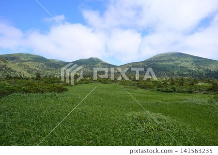 The Hakkoda Mountains as seen from the Kenashidai wetlands. The Hakkoda Mountains as seen from the Kenashidai wetlands. 141563235
