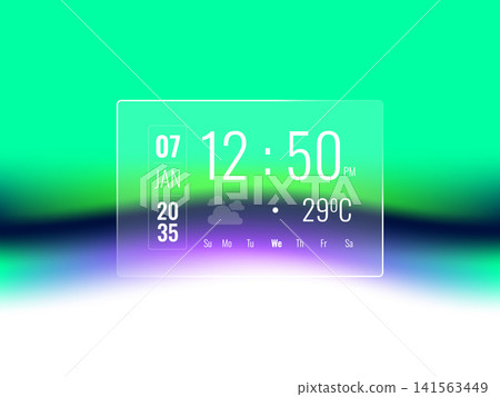 Weather wiget template with glass morphism effect. Presentation carousel with glass overlay effect on floating gradient spheres. Frosted glass effect Weather wiget template with glass morphism effect. Presentation carousel with glass overlay effect on floating gradient spheres. Frosted glass effect 141563449