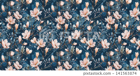 illustration of seamless floral pattern in spring for Wedding, anniversary, birthday and party. Design for banner, poster, card, invitation and scrapbook illustration of seamless floral pattern in spring for Wedding, anniversary, birthday and party. Design for banner, poster, card, invitation and scrapbook 141563874