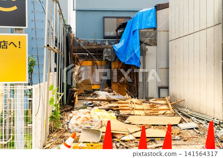 Wooden house demolition Wooden house demolition 141564317