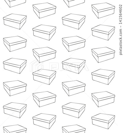 Vector seamless pattern of hand drawn cupboard box Vector seamless pattern of hand drawn cupboard box 141564602