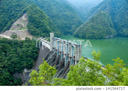 Sakuma Dam and Sakuma Lake Sakuma Dam and Sakuma Lake 141564717