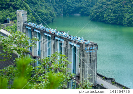 Sakuma Dam and Sakuma Lake Sakuma Dam and Sakuma Lake 141564726