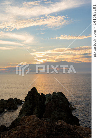 Summer sunset over the Sea of Japan in Sado Summer sunset over the Sea of Japan in Sado 141565191