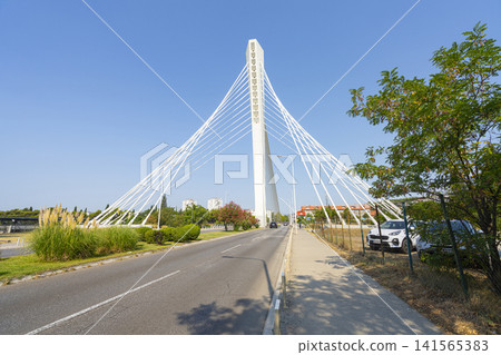 Millenium Bridge in Podgorica, Montenegro Millenium Bridge in Podgorica, Montenegro 141565383