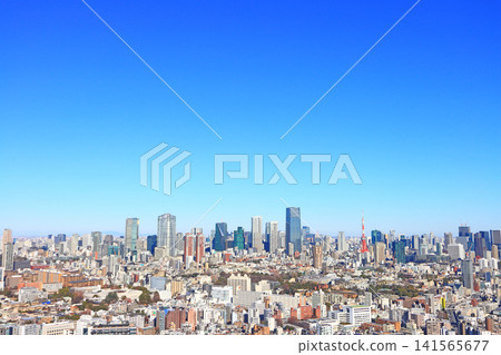Minato-ku, Tokyo, Tokyo cityscape and Tokyo Tower scenery Minato-ku, Tokyo, Tokyo cityscape and Tokyo Tower scenery 141565677