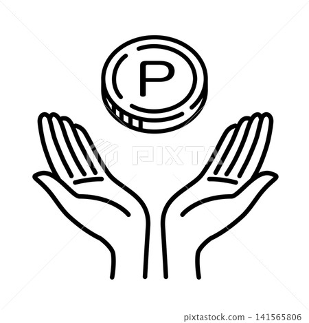 An illustration showing a coin representing points on the palms of outstretched hands. An illustration showing a coin representing points on the palms of outstretched hands. 141565806