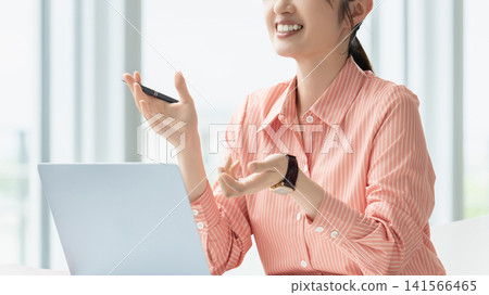 Smiling woman/businesswoman having a conversation Smiling woman/businesswoman having a conversation 141566465