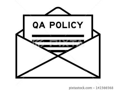 Envelope and letter sign with word QA policy as the headline Envelope and letter sign with word QA policy as the headline 141566568