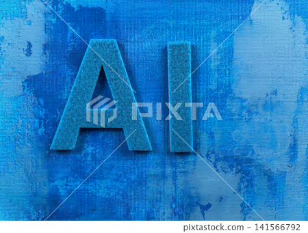Artificial Intelligence Concept - AI Letters On Blue Abstract Background Artificial Intelligence Concept - AI Letters On Blue Abstract Background 141566792