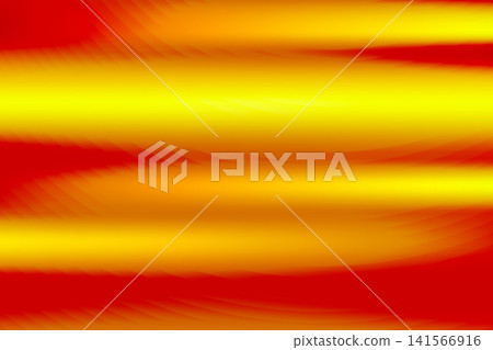 Gold flowing glass forms a vivid background with broad horizontal ripples. Red edges and bright yellow bands create warm motion across the background. Gold vector texture for music cover design Gold flowing glass forms a vivid background with broad horizontal ripples. Red edges and bright yellow bands create warm motion across the background. Gold vector texture for music cover design 141566916