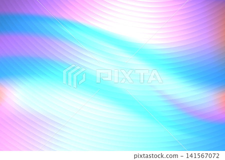 Colorful abstract waves neon background with curved ribs. Cyan and pink light flows over the abstract glass and brightens the background. Glossy y2k vector backdrop for presentation cover Colorful abstract waves neon background with curved ribs. Cyan and pink light flows over the abstract glass and brightens the background. Glossy y2k vector backdrop for presentation cover 141567072