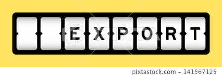 Black color in word export on slot banner with yellow color background 141567125