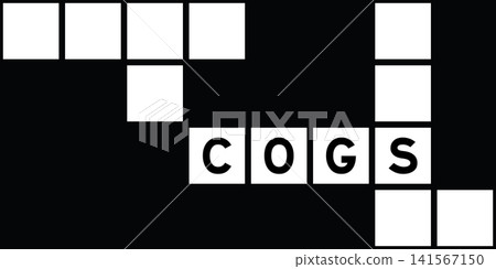 Alphabet letter in word COGS (Abbreviation of Cost of goods sold) on crossword puzzle background Alphabet letter in word COGS (Abbreviation of Cost of goods sold) on crossword puzzle background 141567150