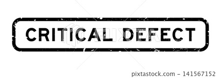 Grunge black critical defect word square rubber seal stamp on white background Grunge black critical defect word square rubber seal stamp on white background 141567152
