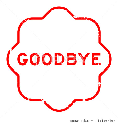 Grunge red goodbye word square seal stamp on white background Grunge red goodbye word square seal stamp on white background 141567162