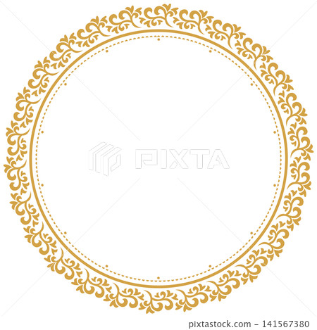 Gold Ornamental Round Border Frame Clipart Illustration with Elegant Geometric Pattern for Luxury Wedding Invitation, Monogram Logo Frame, Certificate Decor, Scrapbooking, and Card Making Gold Ornamental Round Border Frame Clipart Illustration with Elegant Geometric Pattern for Luxury Wedding Invitation, Monogram Logo Frame, Certificate Decor, Scrapbooking, and Card Making 141567380