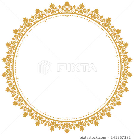 Luxury Gold Vintage Round Frame Clipart Illustration with Decorative Geometric Ornamental Border for Wedding Invitation, Luxury Logo Design, Badge Emblem, Scrapbooking, and Card Making Luxury Gold Vintage Round Frame Clipart Illustration with Decorative Geometric Ornamental Border for Wedding Invitation, Luxury Logo Design, Badge Emblem, Scrapbooking, and Card Making 141567381